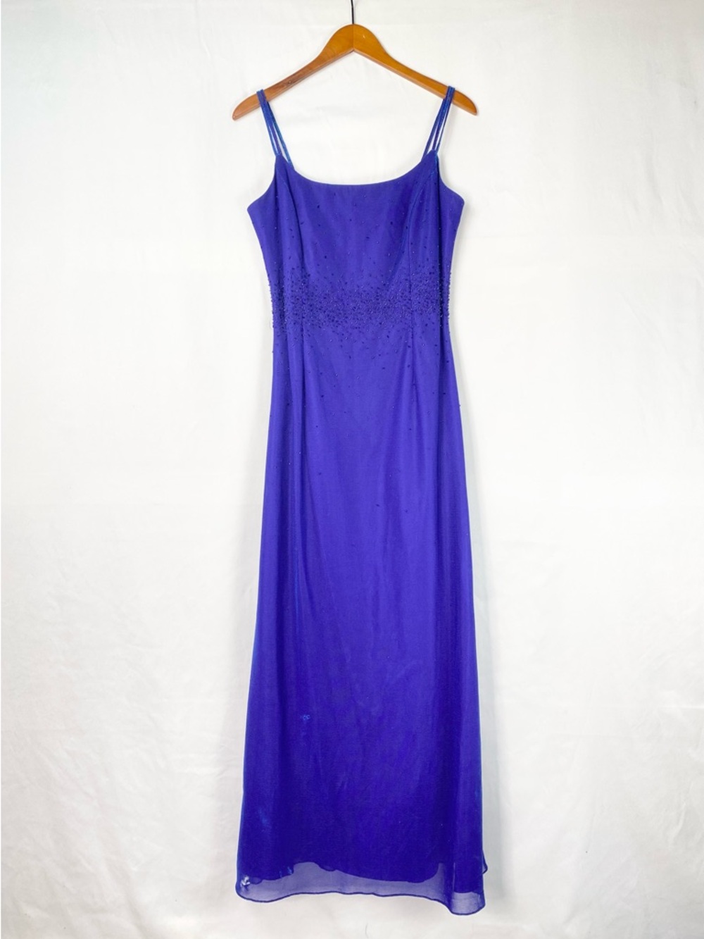 Vintage Betsy & Adam by Jaylene Maxi‎ Dress Sleeveless Blue Evening Gown Size 12